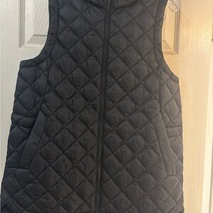Athleta Black Quilted Vest